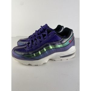 Nike Air Max 95 GS SE Court Size 6Y 7.5 Women Purple Green Chameleon Aj1899-500
